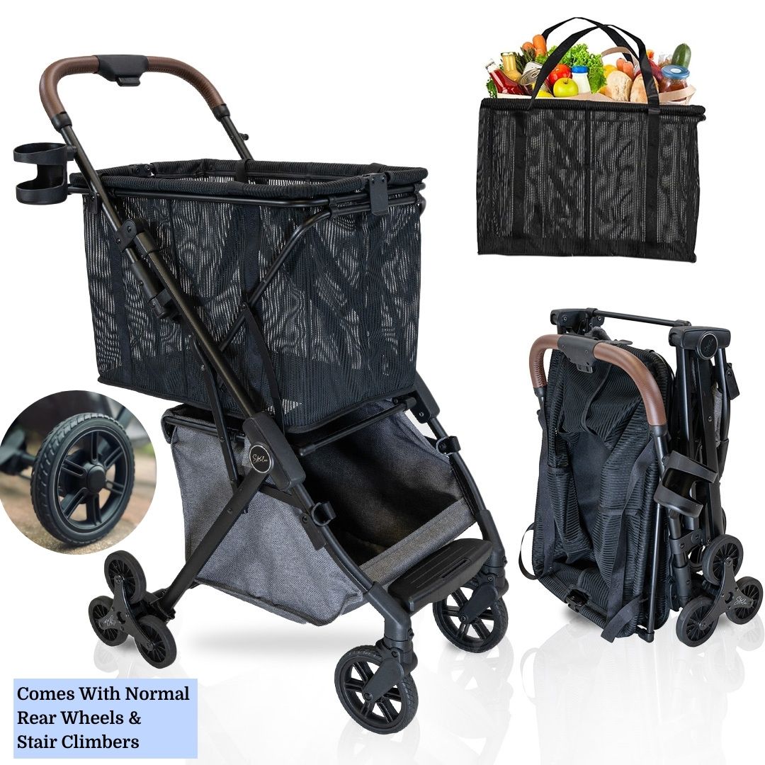 Lightweight & Foldable Personal Shopping Cart (NOT Stability Shopper)