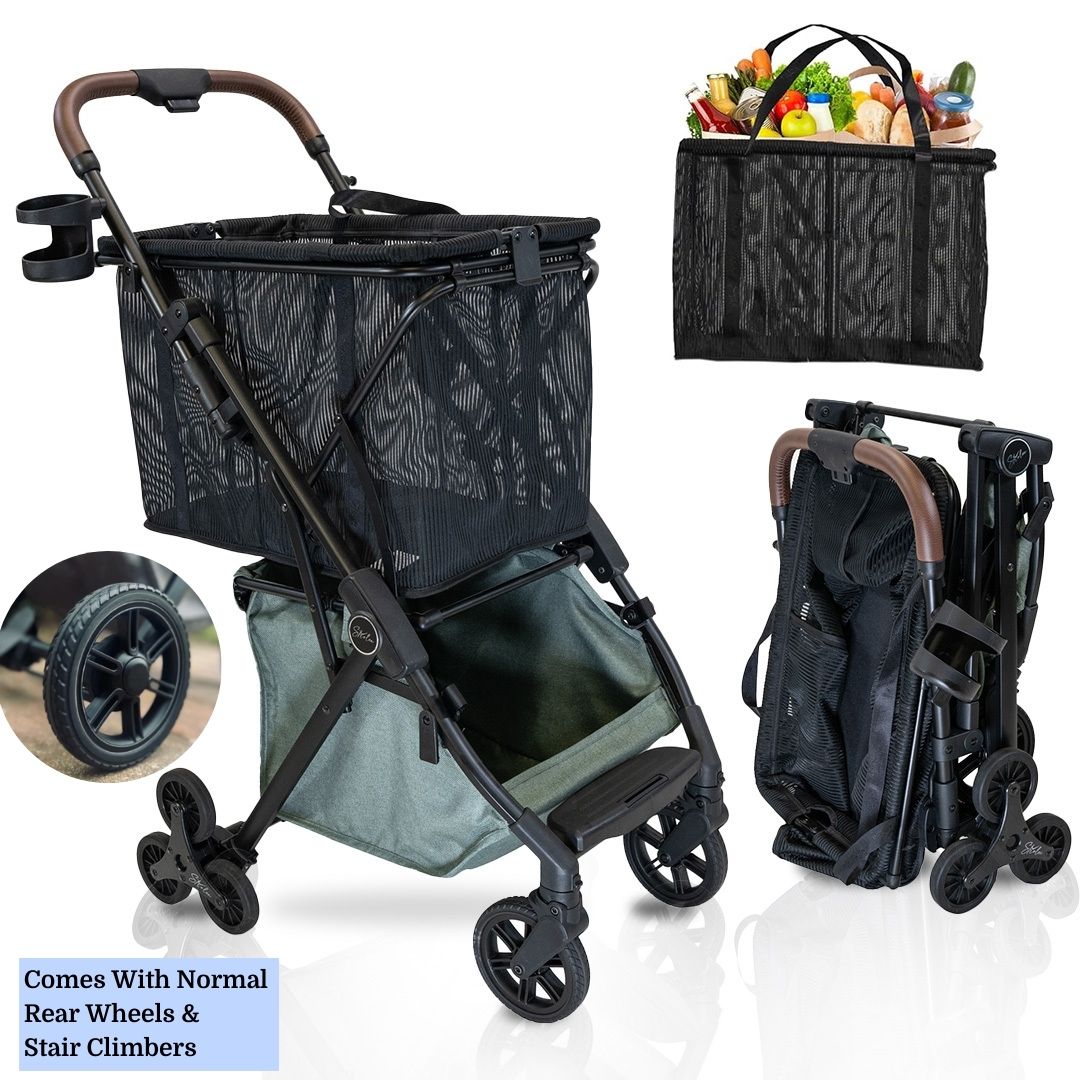 Lightweight & Foldable Personal Shopping Cart (NOT Stability Shopper)