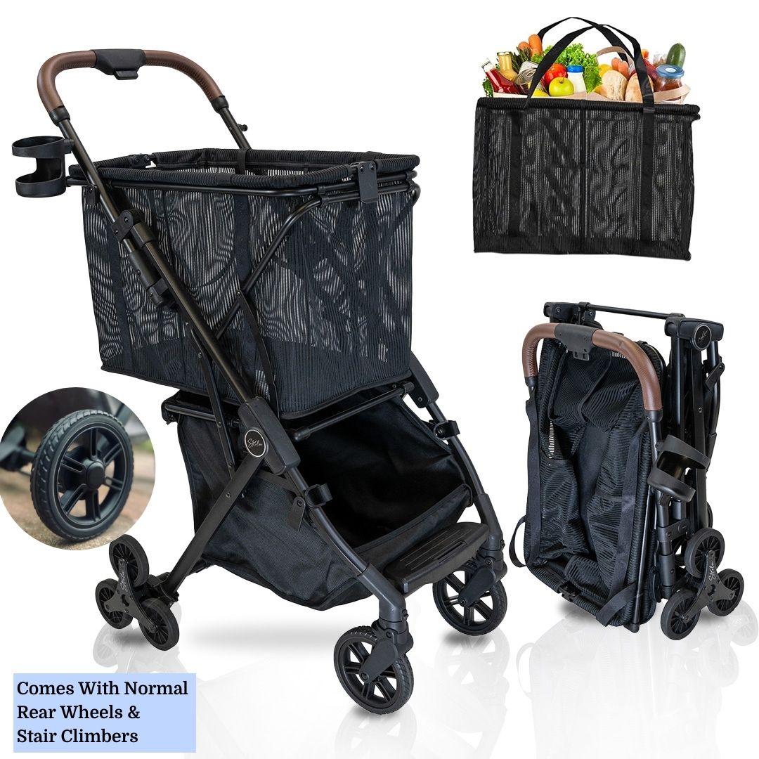 Lightweight & Foldable Personal Shopping Cart (NOT Stability Shopper)