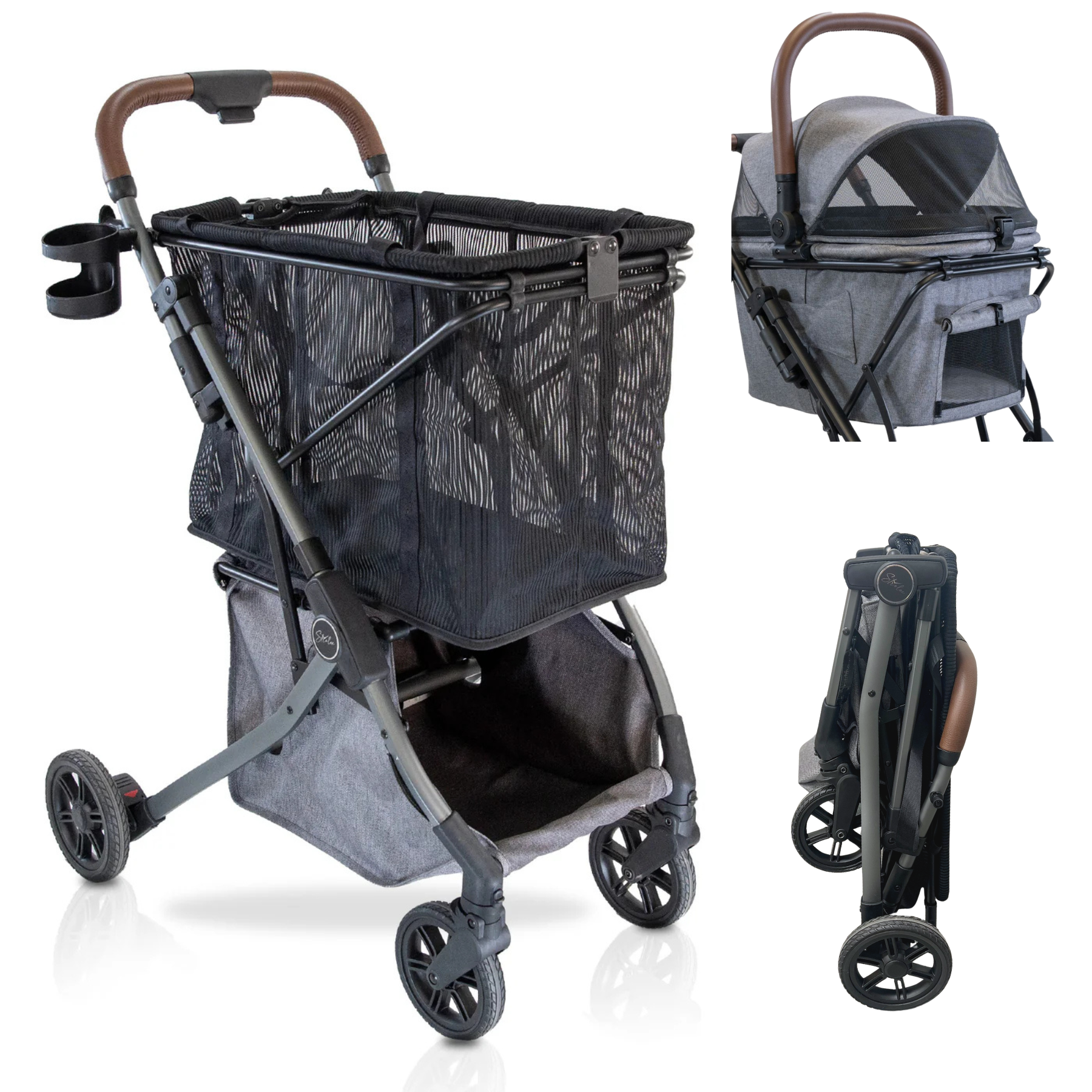 Pre Order- Strolee Stability Shopper & v3 Pet Bassinet Bundle - Ships October 30th