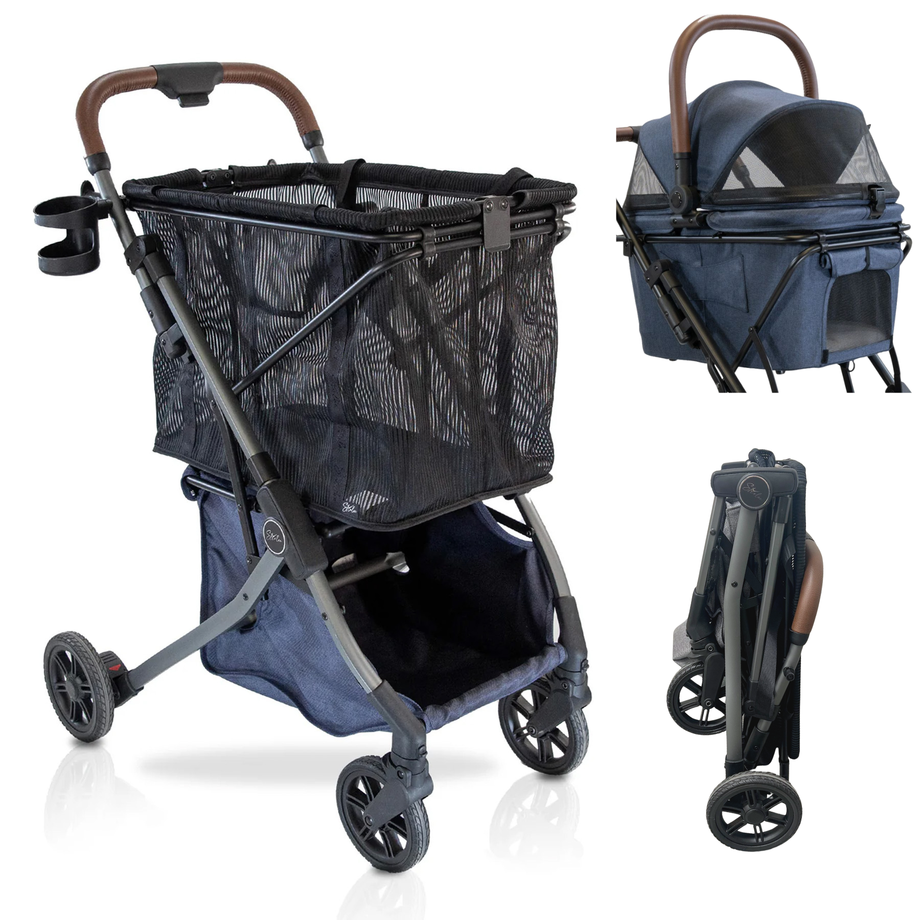 Pre Order- Strolee Stability Shopper & v3 Pet Bassinet Bundle - Ships October 30th