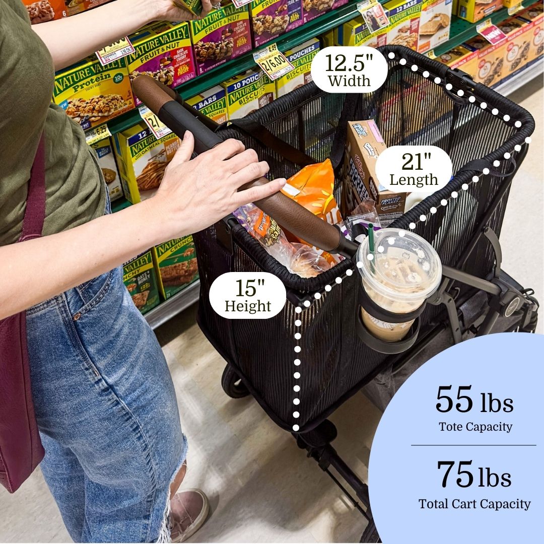 Lightweight & Foldable Personal Shopping Cart (NOT Stability Shopper)