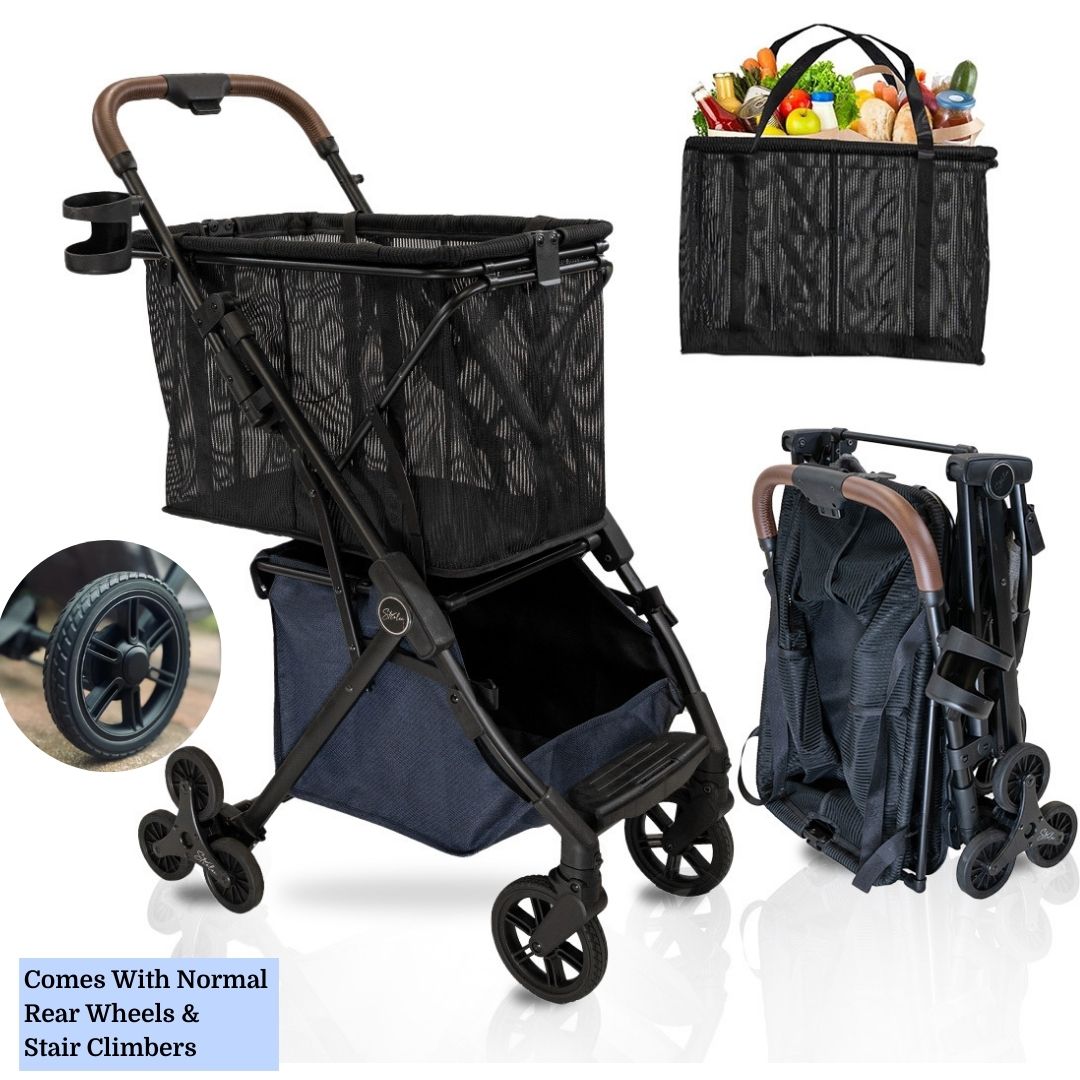 Lightweight & Foldable Personal Shopping Cart (NOT Stability Shopper)