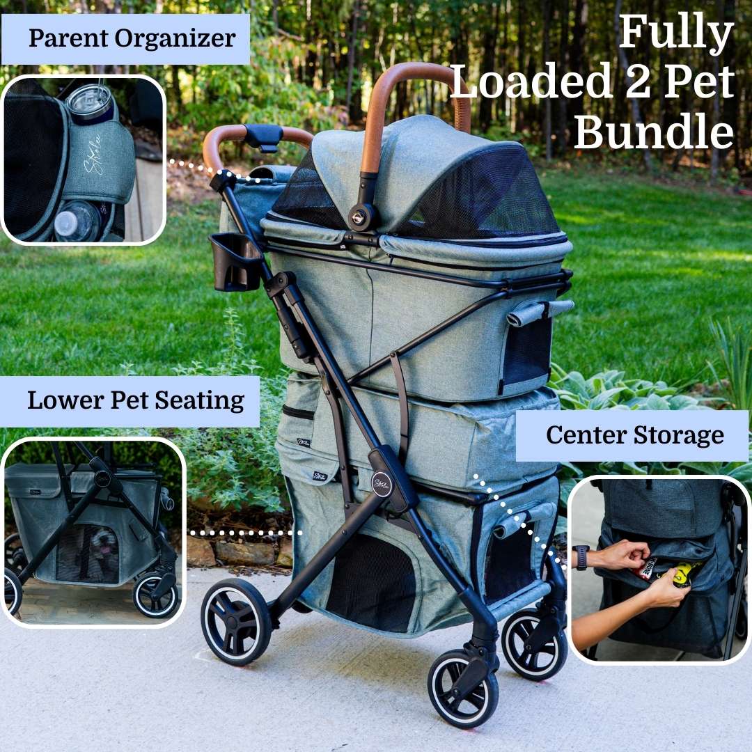 Fully Loaded 2 Pet Stroller Bundle
