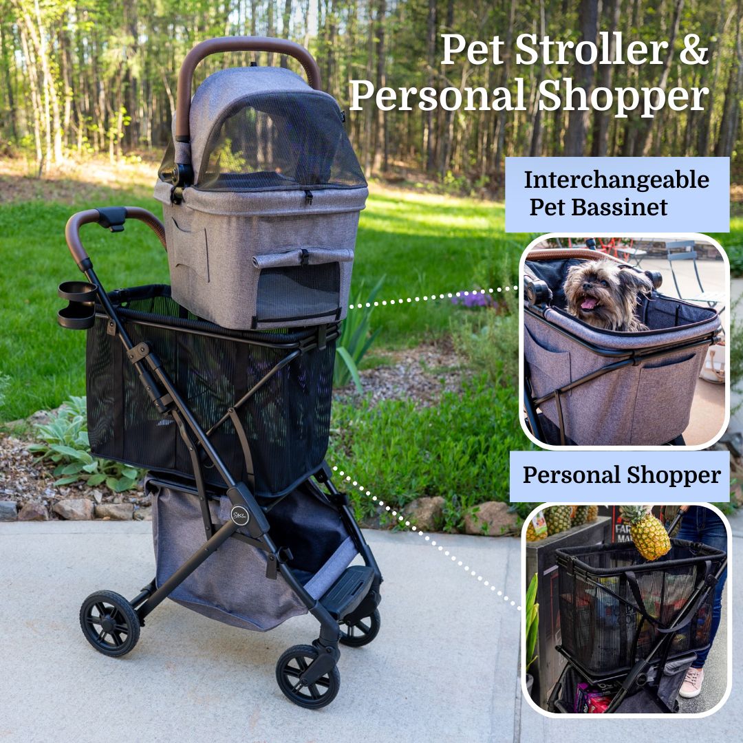 Pet Stroller & Personal Shopper 2 in 1 Bundle